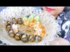 ASMR CRISPY FRIED BEEF AND SEAFOOD SALAD , EATING SOUNDS | LINH-ASMR