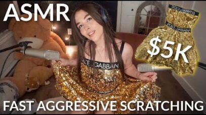 ASMR Fast Aggressive Scratching of $5000 Designer Dress