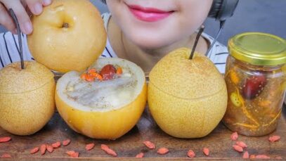 ASMR STEAMED BIRD’S NEST WITH PEAR AND HERB , EATING SOUNDS | LINH-ASMR