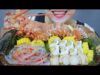 ASMR EATING SEAFOOD PLATTER ( LOBSTER , BULOT SNAIL , JELLYFISH , SCALLOP ) | LINH-ASMR