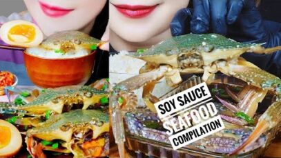 ASMR EATING SOY SAUCE SEAFOOD COMLIPATION EATING SOUNDS | LINH-ASMR