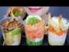 ASMR EATING SUSHI X SASHIMI CUP (SALMON , UNAGI , SHRIMP TEMPURA) EATING SOUNDS | LINH-ASMR