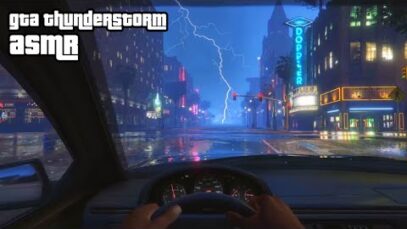 GTA ASMR ?️ Driving in a Thunderstorm but you’re safe and cozy ?️ Close Up Ear to Ear Whispering