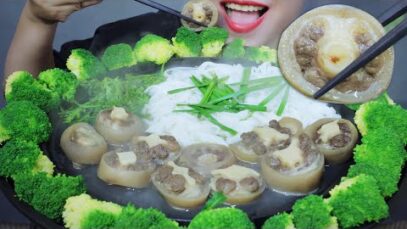 ASMR OX TAIL BEEF HOT POT , EATING SOUNDS | LINH-ASMR