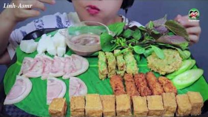 ASMR BÚN ĐẬU MẮM TÔM ( vermicelli,tofu with shrimp paste) EATING SOUNDS | LINH-ASMR