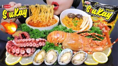 ASMR MÌ SIU KAY CÙNG HẢI SẢN HẤP DẪN ( SIUKAY NOODLES X SEAFOOD ) LINH-ASMR