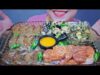 ASMR EATING SOY SAUCE MARINATED SHRIMPS X SALMON , EATING SOUNDS | LINH-ASMR
