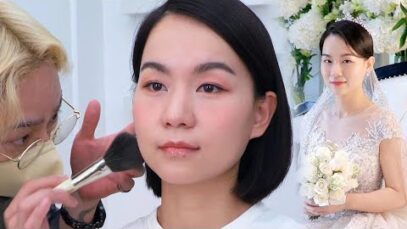 실제 결혼하는 신부의 웨딩 메이크업 ASMR | K-pop 스타의 메이크업 아티스트가 신부화장을 해주셨어요