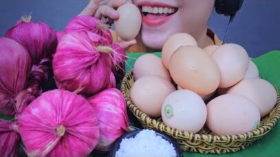 ASMR EATING RAW EGGS  – ĂN TRỨNG SỐNG EATING SOUNDS | LINH-ASMR