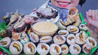 ASMR MIXED ISLAND SNAILS PLATTER EATING SOUNDS | LINH-ASMR