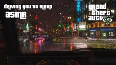 GTA ASMR | Driving in a rainy Los Santos until you fall asleep 🌆 Close up whispering