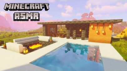 Minecraft ASMR | Building a Tiny Modern House 🏡 Whispers + Minecraft music and sounds