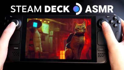 Stray ASMR 🐱 Small kitty explores a Cyberpunk City 🐈 Soft whispering for sleep