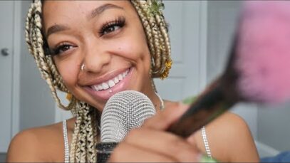 ASMR | mouth sounds + mic brushing, [tongue swirls, kisses] 😘💧