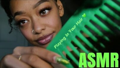 ASMR | PLAYING IN YOUR HAIR IN CLASS ♡ | I think she likes you… 🙊💚