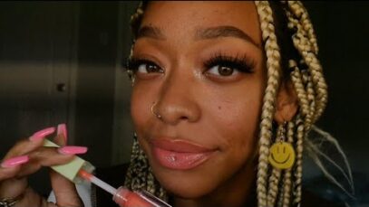 ASMR | Up Close Lipgloss Sounds + Mouth Sounds 🌸✨ [ for relaxation ]