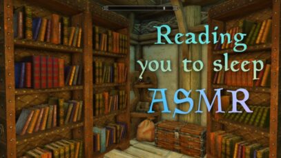 Skyrim ASMR 📚 Reading you stories from The Elder Scrolls 😴 Ear to ear ✨ Page turning ✨ Music