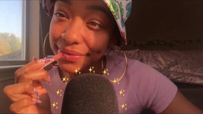 ASMR | Lipgloss Application ✨🌈 Rambling + Crystals! 🔮 { lots of m♡uth sounds }